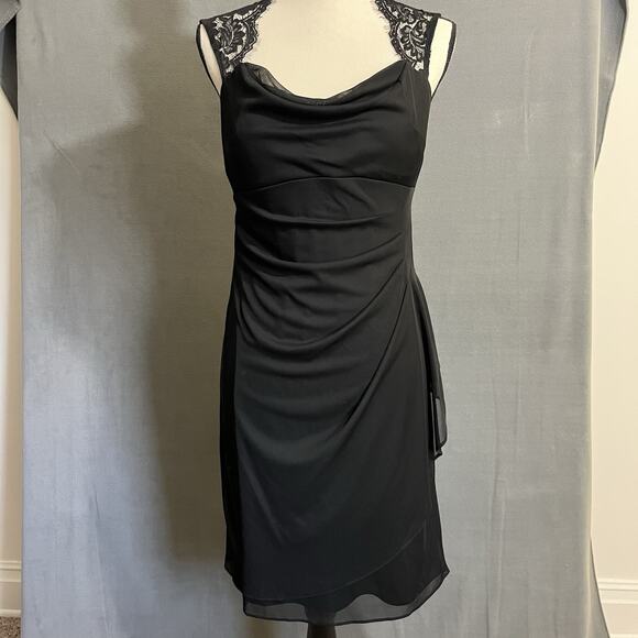 Y2K Dress Size 6 Black Lace Whimsigoth Witchy Goth Sleeveless Party Homecoming - Picture 1 of 7